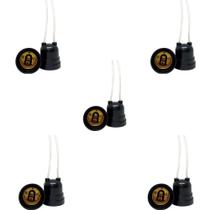 Kit 5 soquete tipo bocal para lâmpada e27 com rabicho Kit 5 soquete tipo bocal para lâmpada e27 com rabicho