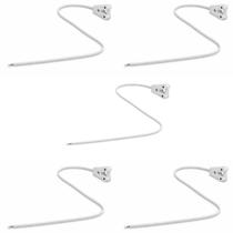 Kit 5 soquete tomadinha g5 com rabicho 28cm para lampada tubular t5