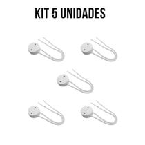 KIT 5 Soquetes Rabicho Lâmpada T8 LED Fluorescente Tubular