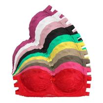 Kit 5 Soutien Sutiã Sem Alça Costas Tripla Rendado Sexy Kit 5 Soutien Sutiã Sem Alça Costas Tripla Rendado Sexy