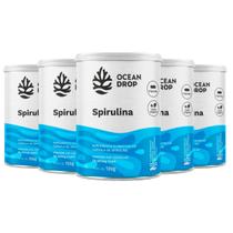 Kit 5 Spirulina 520mg Ocean Drop Vegana 240 Cápsulas Kit 5 Spirulina 520mg Ocean Drop Vegana 240 Cápsulas