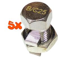 Kit 5 Split Bolt Conector Parafuso Fendido 25mm para Emenda Cabos Kit 5 Split Bolt Conector Parafuso Fendido 25mm para Emenda Cabos