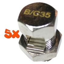 Kit 5 Split Bolt Conector Parafuso Fendido 35mm para Emenda Cabos