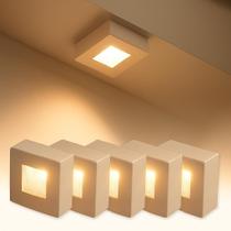 Kit 5 Spot Beiral Led Incluso de teto 3000k Branco Quente Bivolt Quadrado Branco ALUT000672-5 Alut