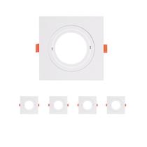 Kit 5 Spot De Embutir Quadrado Plano Direcionavel Mr16 Brc Opus