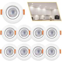 Kit 5 Spot De Led Redondo Branco Embutido 5w Teto Bivolt Branco Quente 3000k Kit 5 Spot De Led Redondo Branco Embutido 5w Teto Bivolt Branco Quente 3000k