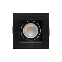 Kit 5 Spot Embutir MR11 Quadrado Preto Recuado Save Energy
