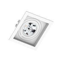 Kit 5 Spot Embutir Quadrado Recuado AR70 Branco