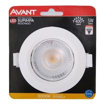 Kit 5 Spot Led Cob Embutir Redondo 5W Supimpa Avant 3000k