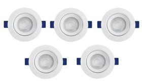 Kit 5 Spot LED Embutir Black+ Decker 3W Luz Branca 6500K Redondo Kit 5 Spot LED Embutir Black+ Decker 3W Luz Branca 6500K Redondo