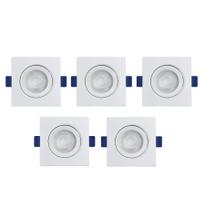 Kit 5 Spot LED Embutir Black+ Decker 5W Luz Branca 6500K Quadrado Kit 5 Spot LED Embutir Black+ Decker 5W Luz Branca 6500K Quadrado