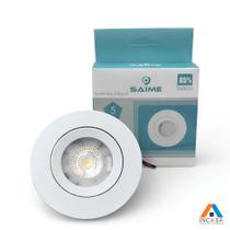 Kit 5 Spot Led Embutir Redondo 5w Saime Branco Quente 3000k Bivolt