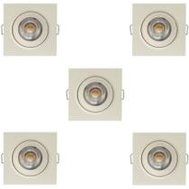 KIT 5 SPOT LED QUADRADO DIRECIONAVEL EMBUTIR 5W BRANCO NEUTRO 4000k BIV EMBULED KIT 5 SPOT LED QUADRADO DIRECIONAVEL EMBUTIR 5W BRANCO NEUTRO 4000k BIV EMBULED