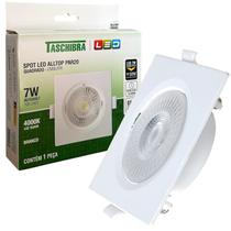Kit 5 Spot Led Quadrado Embutir 7W Luz Neutra 4000K Bivolt