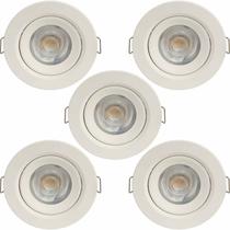 KIT 5 SPOT LED REDONDO DIRECIONAVEL EMBUTIR 5W BRANCO NEUTRO 4000k BIV EMBULED KIT 5 SPOT LED REDONDO DIRECIONAVEL EMBUTIR 5W BRANCO NEUTRO 4000k BIV EMBULED