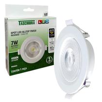 Kit 5 Spot Led Redondo Embutir 7W Luz Neutra 4000K Bivolt
