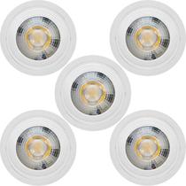 KIT 5 SPOT LED REDONDO FIXO SOBREPOR 5W BRANCO QUENTE 3000k BRANCO BELLALUX KIT 5 SPOT LED REDONDO FIXO SOBREPOR 5W BRANCO QUENTE 3000k BRANCO BELLALUX