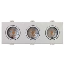 KIT 5 SPOT LED TRIPLO DIRECIONAVEL EMBUTIR 15W 6500k BRANCO FRIO GALAXY KIT 5 SPOT LED TRIPLO DIRECIONAVEL EMBUTIR 15W 6500k BRANCO FRIO GALAXY