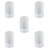 Kit 5 spot para lampada dicroica mr16 redondo sobrepor branco galaxy Kit 5 spot para lampada dicroica mr16 redondo sobrepor branco galaxy