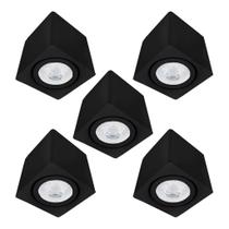 Kit 5 Spot Quadrado Box Sobrepor Direcionável Premium GU10 Dicróica 7cm Excelente Acabamento Pronta Entrega Kit 5 Spot Quadrado Box Sobrepor Direcionável Premium GU10 Dicróica 7cm Excelente Acabamento Pronta Entrega