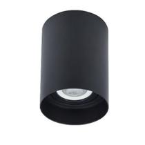 Kit 5 Spot Redondo Sobrepor Par20 Preto Direcionavel Lup02