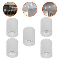 Kit 5 Spot Sobrepor Fixo Redondo Direcionável Par20 Plafon Teto Sem Lâmpada