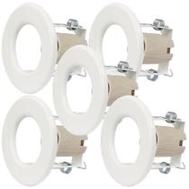 Kit 5 Spots Brancos de Embutir para 1 lâmpada Foco Fixo