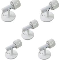 KIT 5 Spots Direcionáveis Preto e Branco Bocal E27