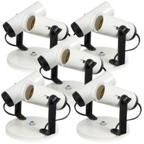 Kit 5 Spots Sem Aletados Branco para 2 lâmpadas Direcionavel