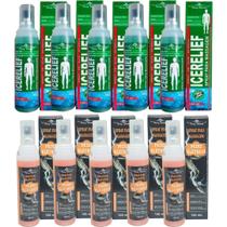 Kit 5 Spray Para Massagem Icerelief 120ml + 5 Spray Peixe Elétrico 120ml