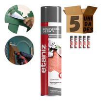 Kit 5 Spray Removedor De Tinta E Verniz Etaniz 400ml