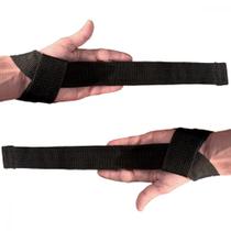 Kit 5 Straps Algodão e Poliester Musculação Academia Funcional Pegada Firme e Segura Preto