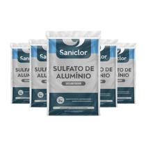 Kit 5 Sulfato de Aluminio Decantador Piscina Saniclor 2kg
