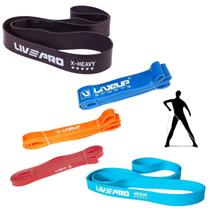 Kit 5 Super Bands Super Forte + Forte + Media + Leve+ Super Leve Liveup Sports