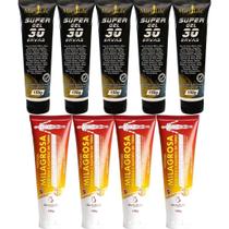Kit 5 Super Gel 30 Ervas 150g + 4 Pomada Massageadora Milagrosa 150g Kit 5 Super Gel 30 Ervas 150g + 4 Pomada Massageadora Milagrosa 150g