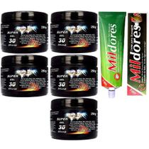 Kit 5 Super Gel 30 Ervas 250g + 1 Pomada Mil Dores 100g