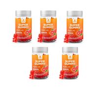 Kit 5 Super Gummy Moro HD 5x30 gomas Sabor Laranja Super Nutrition