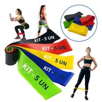 Kit 5 Super Mini Band Faixas Elásticas Exercício Funcional Pilates Kit 5 Super Mini Band Faixas Elásticas Exercício Funcional Pilates