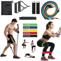 Kit 5 Super Mini Bands + Kit 11 Elastico Extensor Treino Academia Exercícios Em Casa JT-003 LT-011 - 02 PRODUTOS