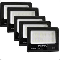 Kit 5 Super Refletor Led Hitec Forte Ip66 A Prova D'água Top Kit 5 Super Refletor Led Hitec Forte Ip66 A Prova D'água Top