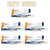 Kit 5 Suplementos Vitamínico Probiótico Bepet Cão/Gato 13ml