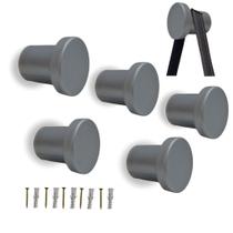 Kit 5 Suporte Espelho Adnet Pendurador Resistente - Prata
