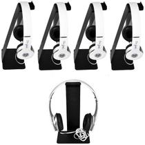 Kit 5 Suporte Fone Headset Headphone De Mesa Universal Em Aço - Sterk