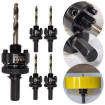 Kit 5 Suporte Haste Serra Copo 32-210mm Adaptador Profissional