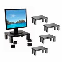 Kit 5 Suporte Notebook Monitor Laptop 4 Níveis Desmontável P/ Mesa Regulável