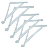 Kit 5 Suporte Prateleira Mão Francesa De Vidro 25CM Kit 5 Suporte Prateleira Mão Francesa De Vidro 25CM