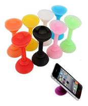 Kit 5 Suportes De Silicone Com Ventosa Para Smartphone