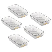 Kit 5 Suportes para Geladeira 30x16cm Gaveta Organizadora