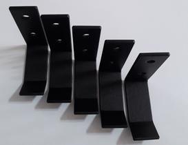 Kit 5 Suportes Parede Gancho Multiuso Aço - Ferro