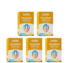 Kit 5 Supra Imunidade Vitaminas, Zinco E Selênio 60 Capsulas Kit 5 Supra Imunidade Vitaminas, Zinco E Selênio 60 Capsulas
